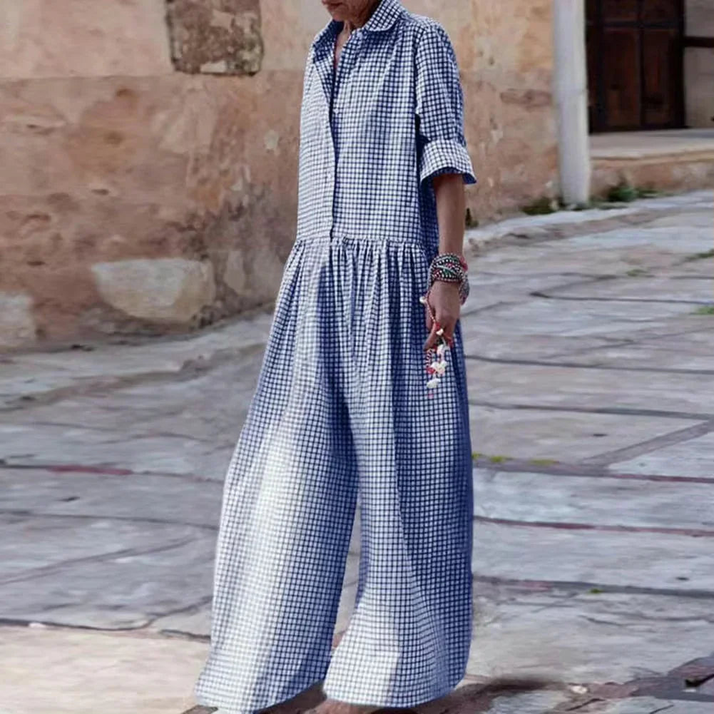 Women's Jumpsuit Relaxed Fit Button Front Nordisk-Flair