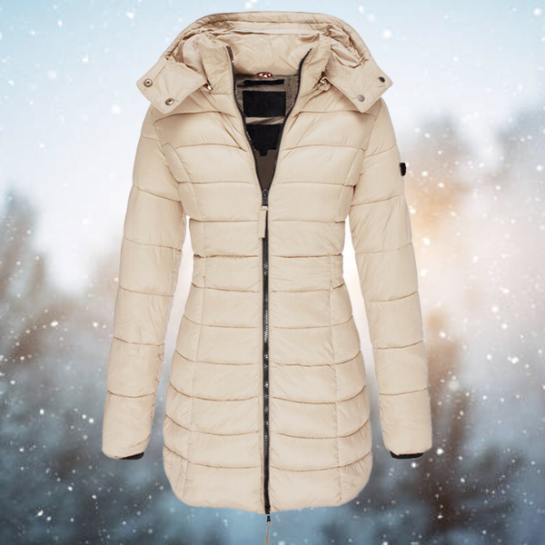 Street Wave Navy Blue Women Puffer Winter Coat With Ultra Warm Lining For Cold Days