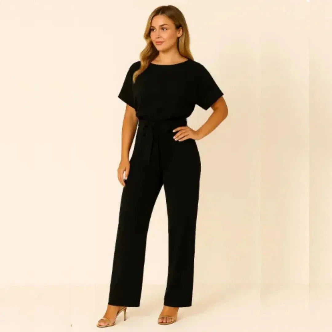 Flattering Belted Wide Leg Jumpsuit By Waylynn For Women