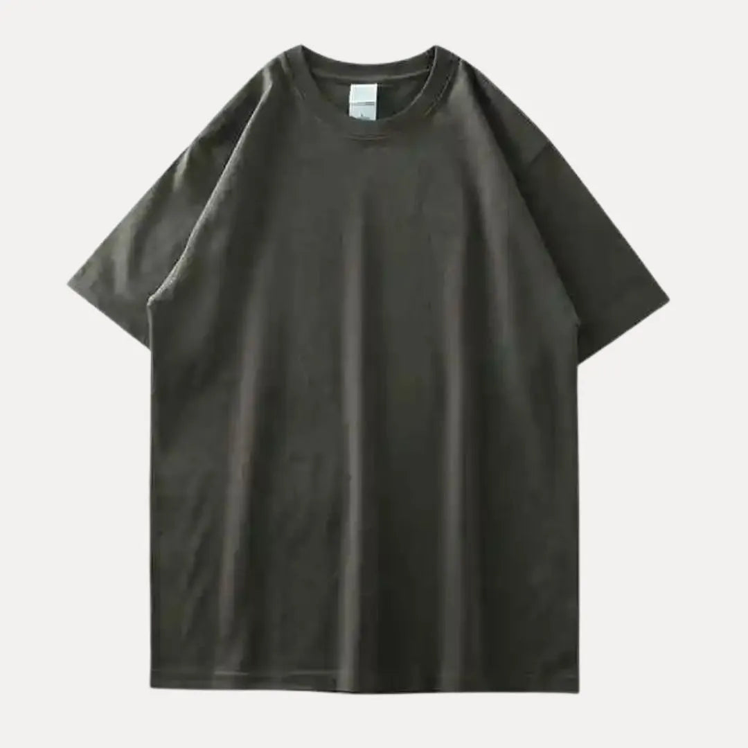 Ellis Classic Crewneck Tee Cotton Tee For Smart Casual Look With Relaxed Fit And Ribbed Collar