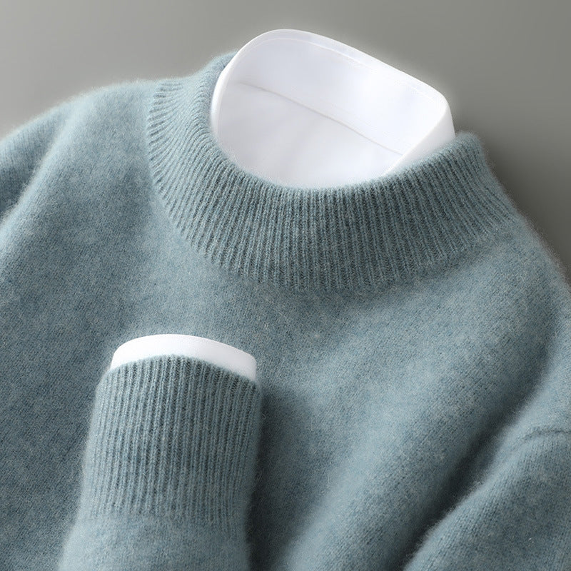 Enzo Conti Cashmere Sweater For Men By Street-Wave Luxuriously Soft Knit With Tailored Layering Collar