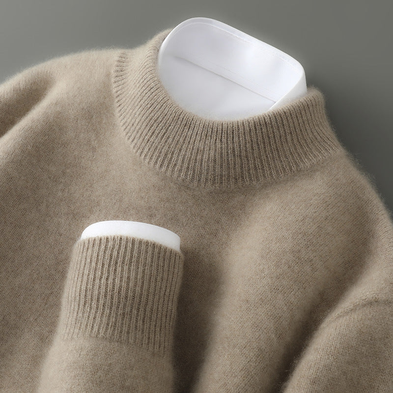 Enzo Conti Cashmere Sweater For Men By Street-Wave Luxuriously Soft Knit With Tailored Layering Collar
