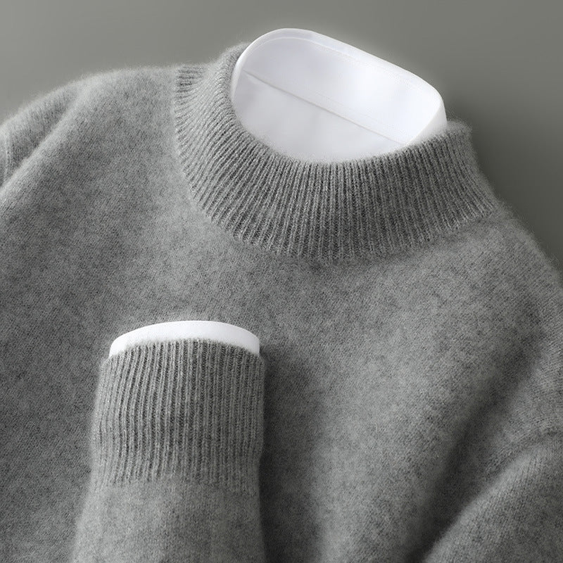Enzo Conti Cashmere Sweater For Men By Street-Wave Luxuriously Soft Knit With Tailored Layering Collar