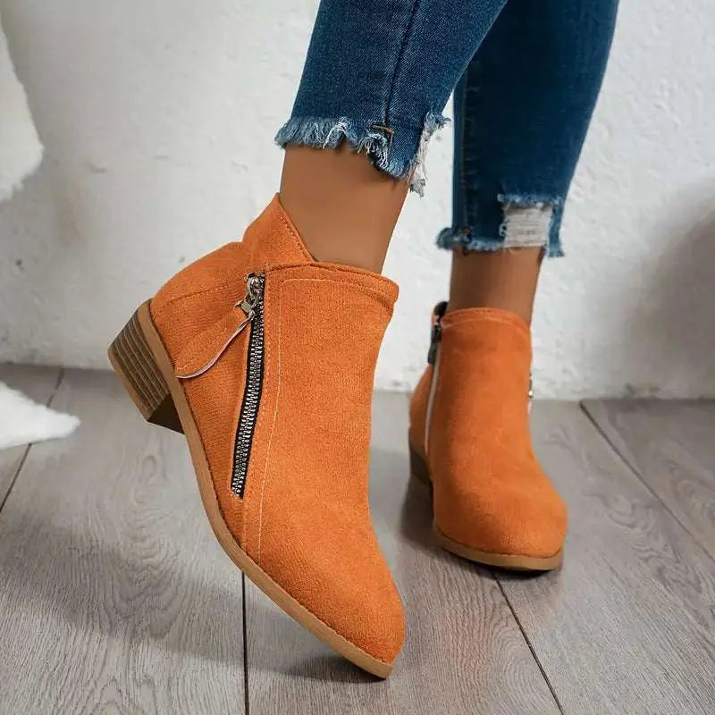 Street Wave Ergonomic Ankle Boots For Women Cushioned Insole All Day Comfort