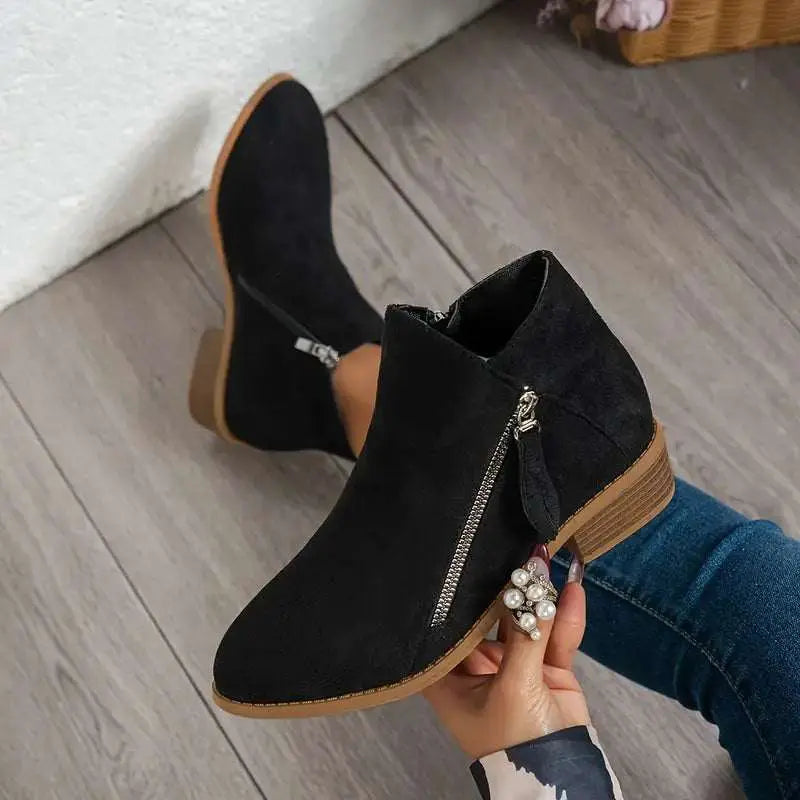 Street Wave Ergonomic Ankle Boots For Women Cushioned Insole All Day Comfort