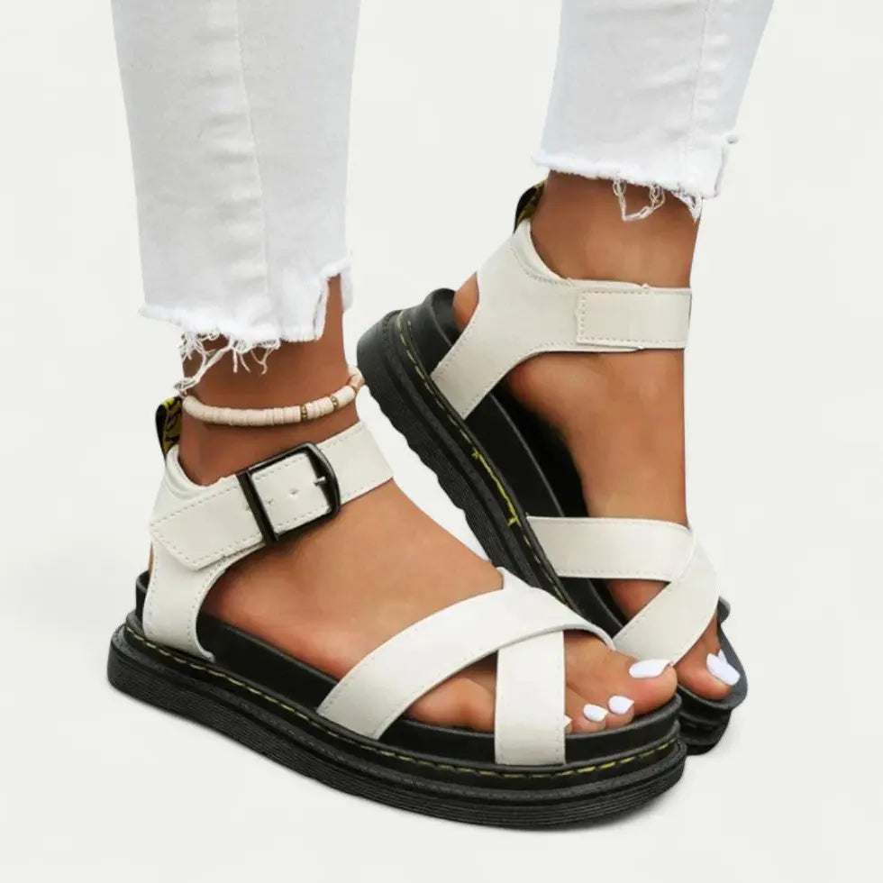 Street-Wave Ergonomic Buckle Strap Sandals For Women All Day Comfort