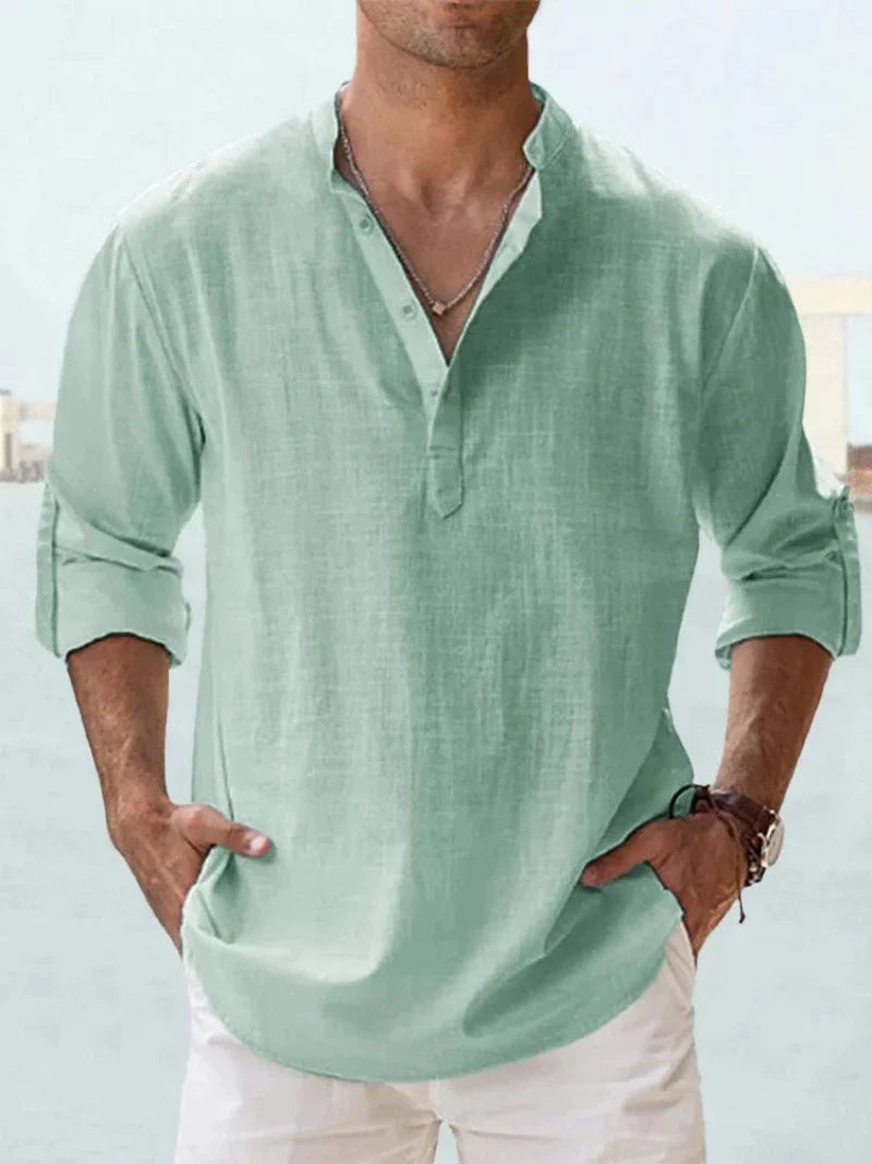 Mavrick Linen Shirt Old Money Style for Men by Street-wave Classic Comfort and Modern Elegance