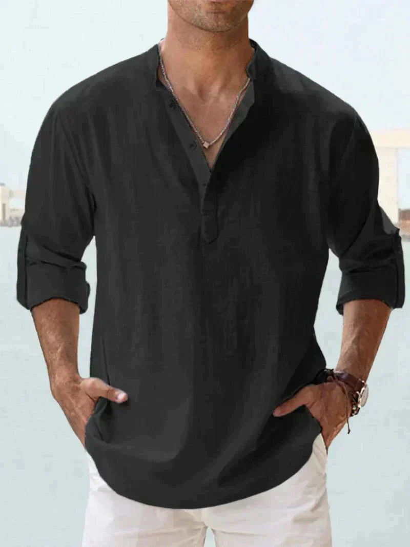Mavrick Linen Shirt Old Money Style for Men by Street-wave Classic Comfort and Modern Elegance