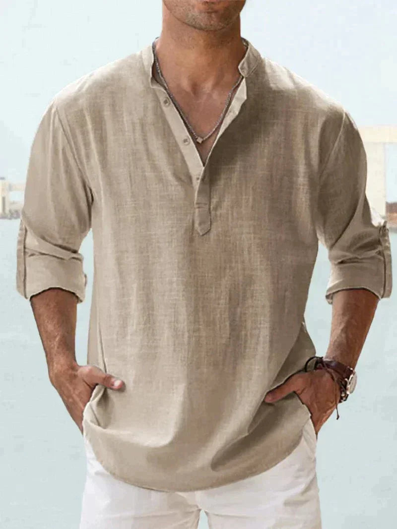 Mavrick Linen Shirt Old Money Style for Men by Street-wave Classic Comfort and Modern Elegance