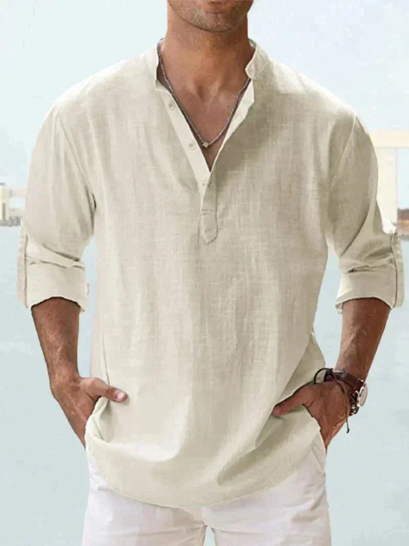 Aldwin Linen Shirt For Men Breathable Lightweight Comfort Timeless Style For Summer And Office