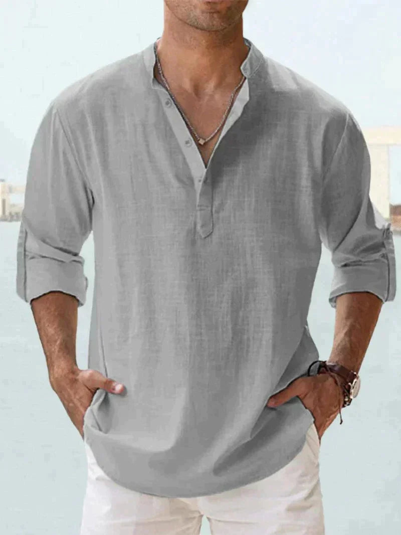 Mavrick Linen Shirt Old Money Style for Men by Street-wave Classic Comfort and Modern Elegance