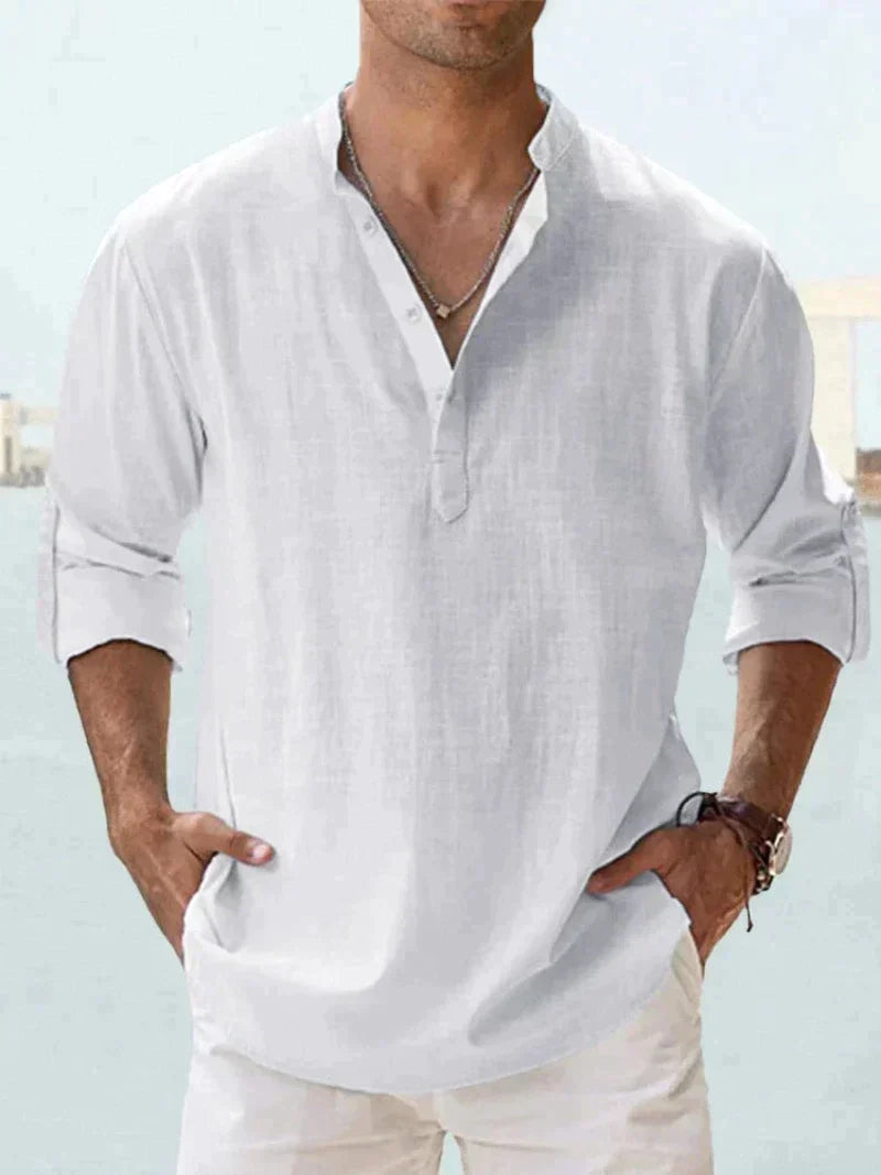 Mavrick Linen Shirt Old Money Style for Men by Street-wave Classic Comfort and Modern Elegance