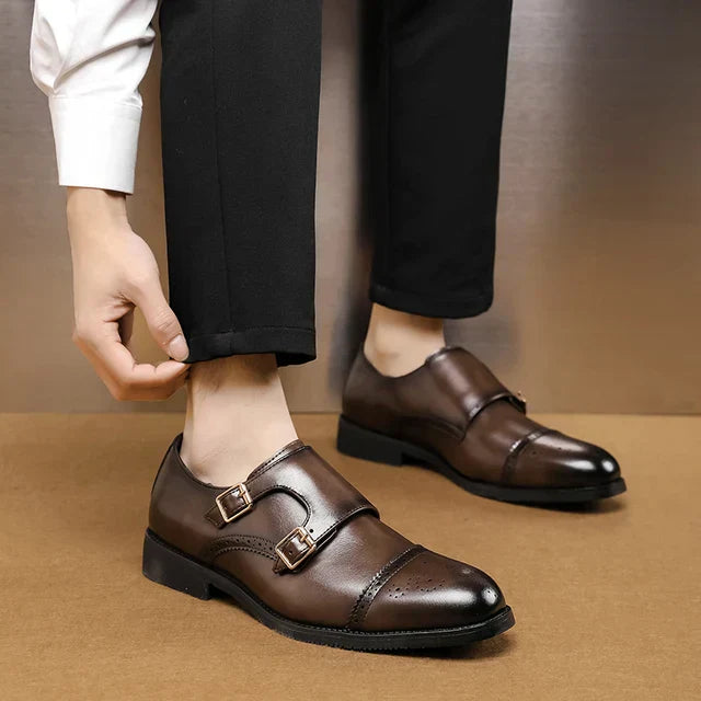 Streetwave Men's Leather Loafers With Anti Slip Sole Waterproof Outdoor Shoes For Everyday Adventurers
