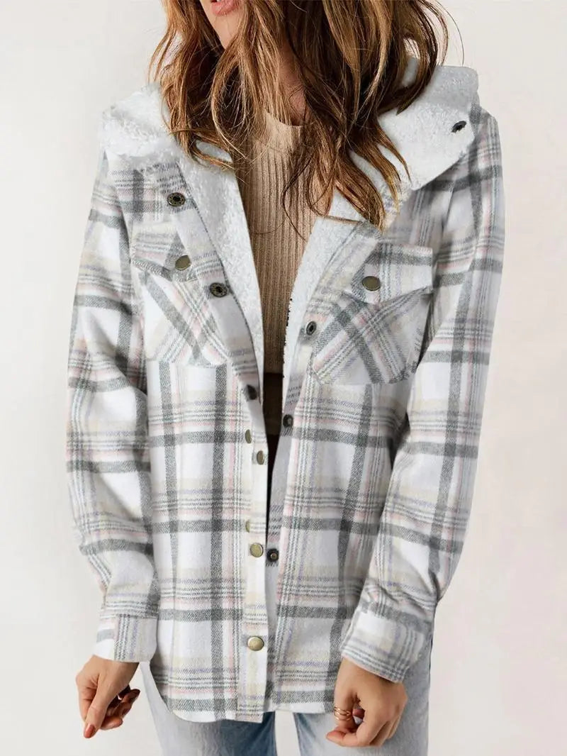 Street-Wave Men's Hooded Plaid Winter Coat With Warm Lining For Cozy Everyday Comfort