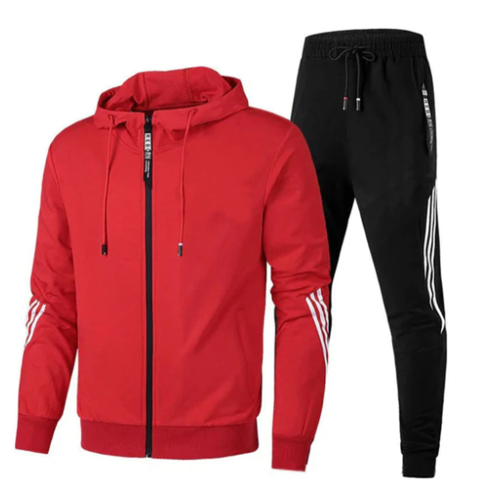 Mens Tracksuit Set Street-Wave Athleisure Hoodie Jogger