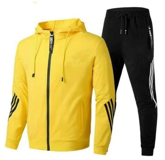 Mens Tracksuit Set Street-Wave Athleisure Hoodie Jogger
