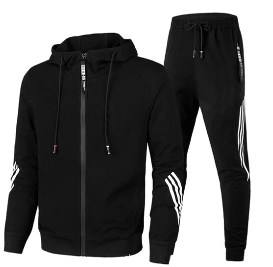 Mens Tracksuit Set Street-Wave Athleisure Hoodie Jogger