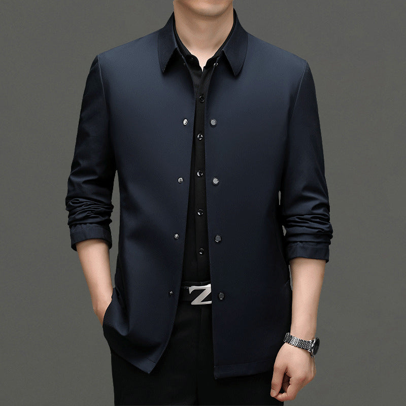 Street-Wave Executive Business Contemporary Mens Jacket Lightweight Tailored Blazer For Professional Wardrobe