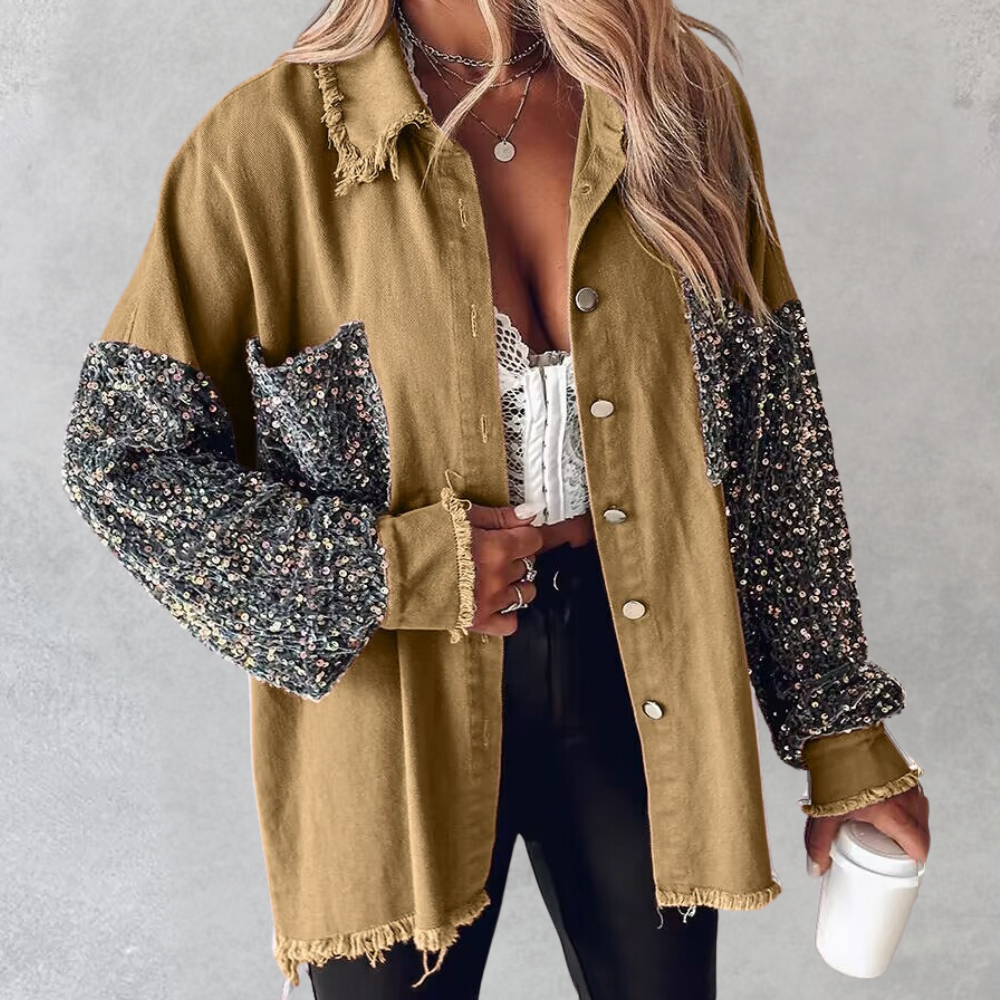 Street-wave Delilah Sequin Blazer for Women, Glamorous Shimmering Jacket for Any Occasion