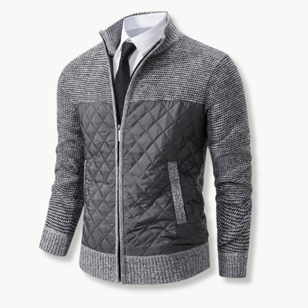 Street Wave Mateo Quilted Sweater Jacket With Insulated Front Unisex Winter