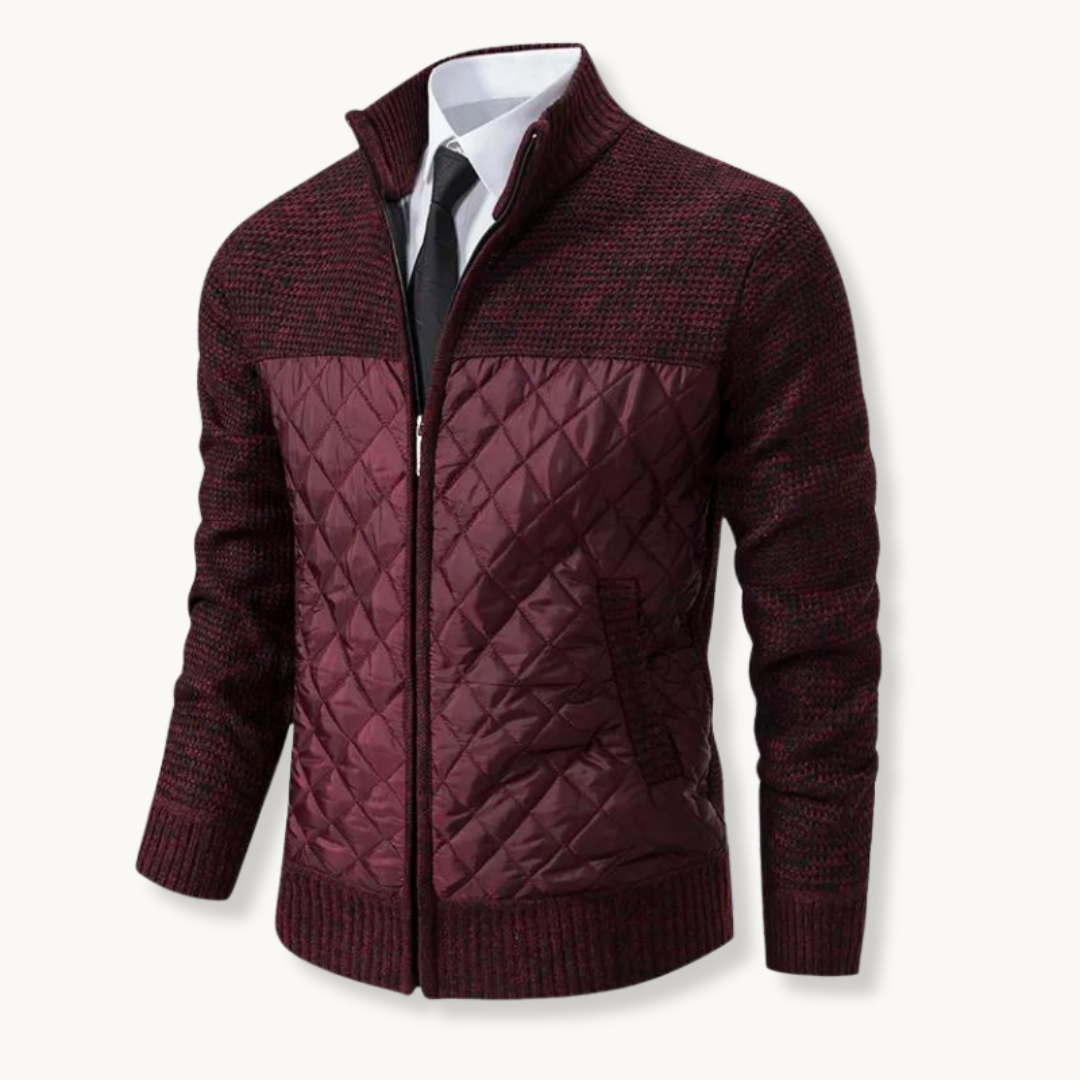 Street Wave Mateo Quilted Sweater Jacket With Insulated Front Unisex Winter