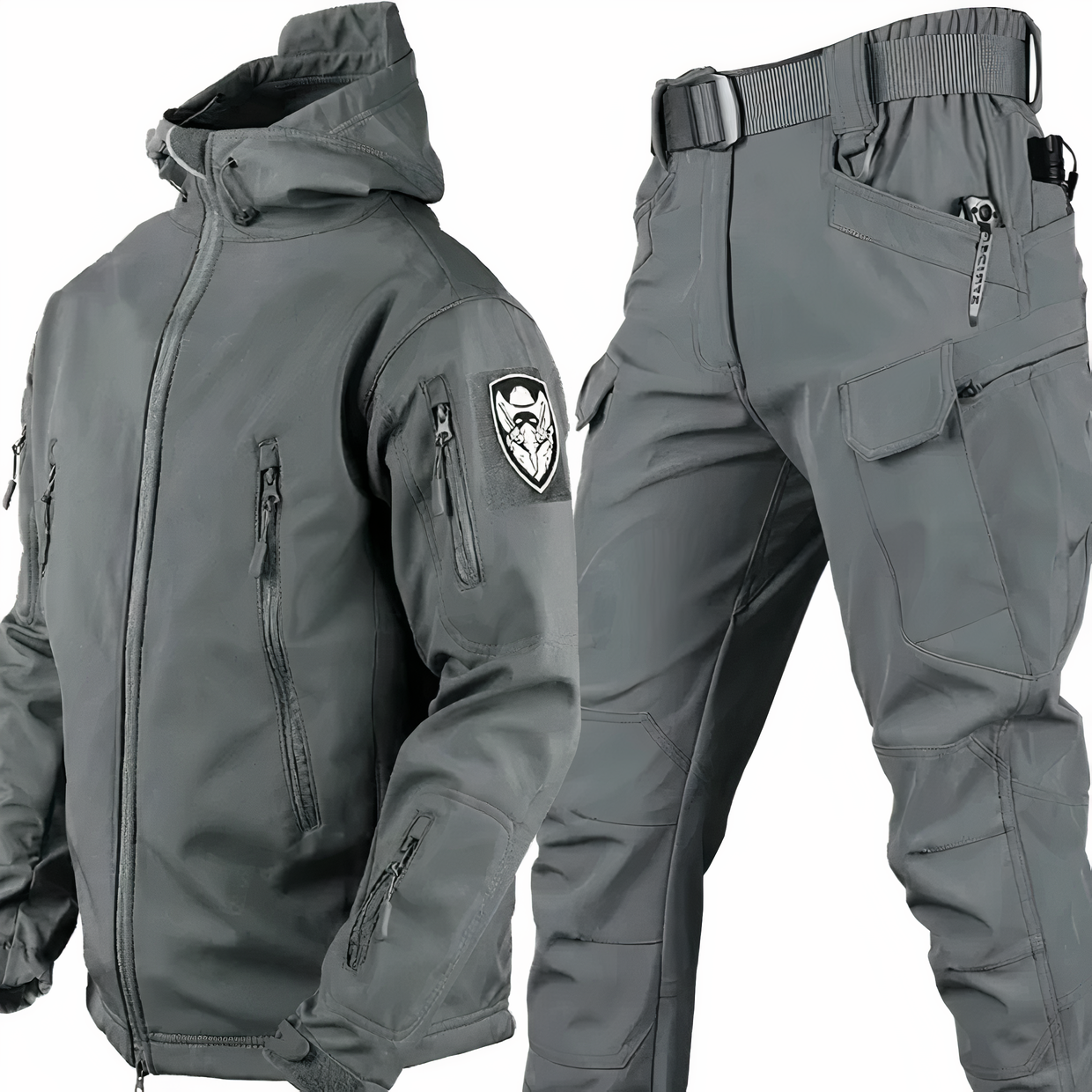 Street-wave Winter Military Jacket and Pants Set for Outdoor Enthusiasts Rugged Warmth and Protection