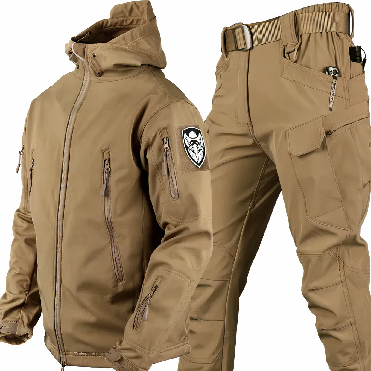 Street-wave Winter Military Jacket and Pants Set for Outdoor Enthusiasts Rugged Warmth and Protection