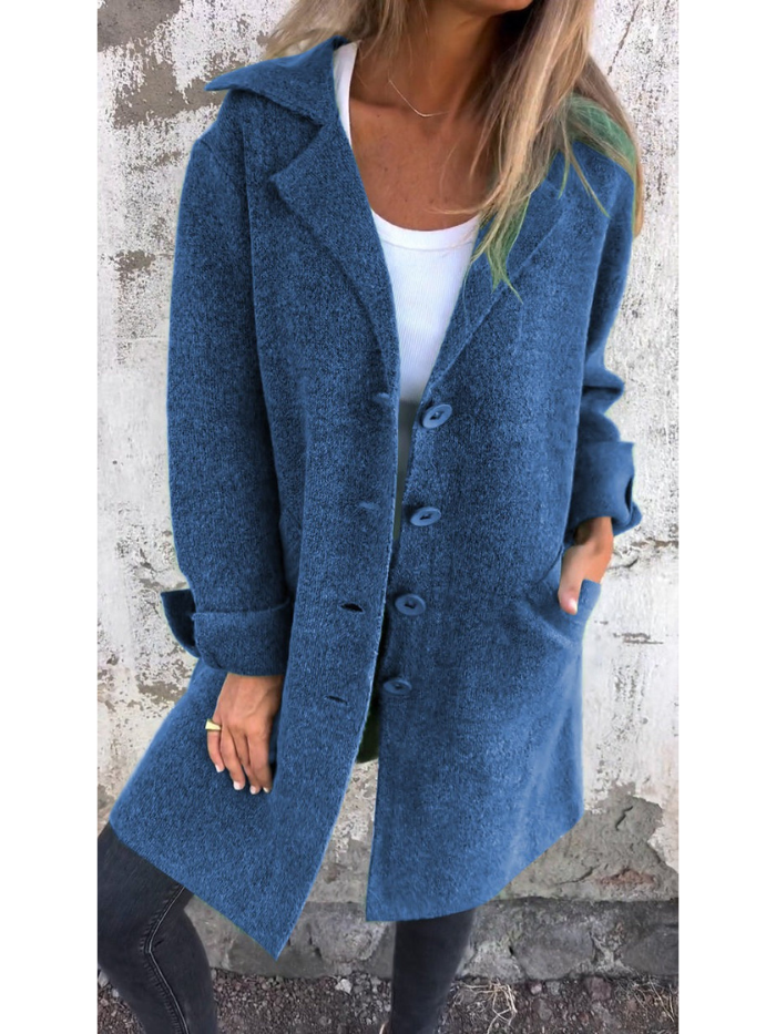 Street-Wave Long Pink Coat For Women Cozy Chic