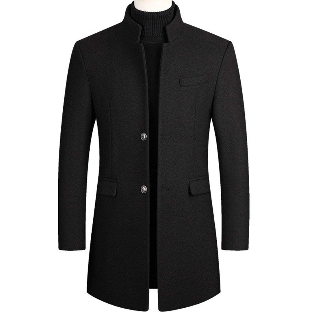 Street-wave Elegant Men's Coat With Quilted Lining, Premium Wool Exterior, Timeless Style