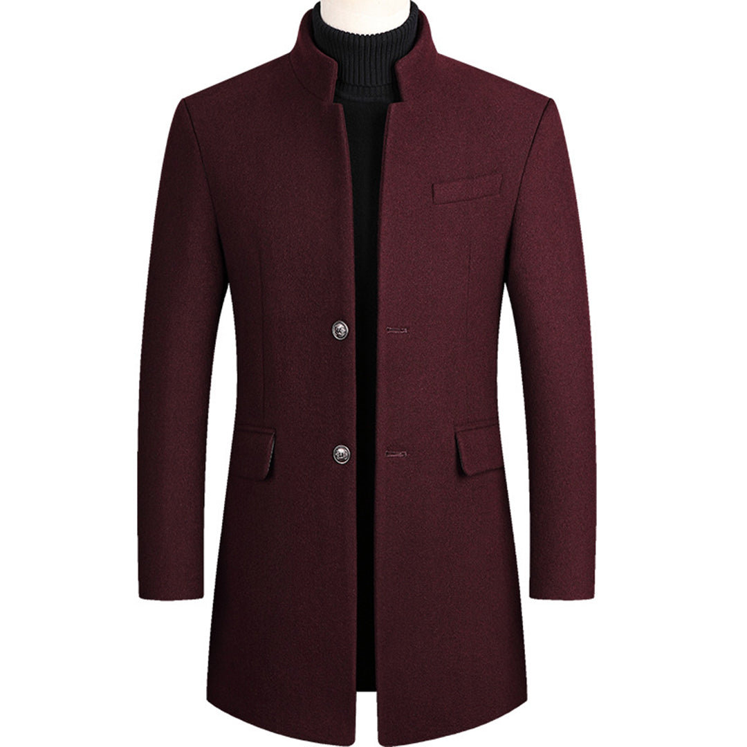 Street-wave Elegant Men's Coat With Quilted Lining, Premium Wool Exterior, Timeless Style