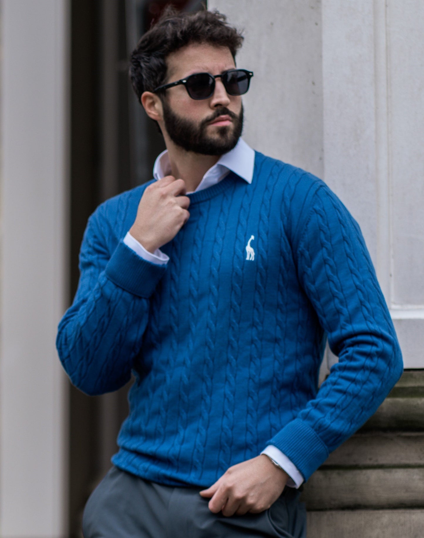 Streetwave Men's Cotton Cable Knit Sweater Timeless Comfort Classic Zopfmuster For Everyday Wear
