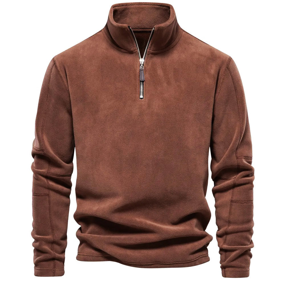 Street Wave Classic Fleece Jacket With High Collar For Outdoor Enthusiasts Warm Polyester Comfort For Men And Women