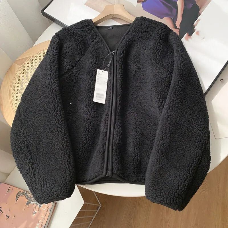 Street-Wave Lambswool Coat Fleur Soft Warm For Women