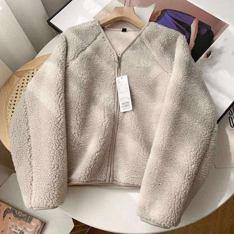 Street-Wave Lambswool Coat Fleur Soft Warm For Women