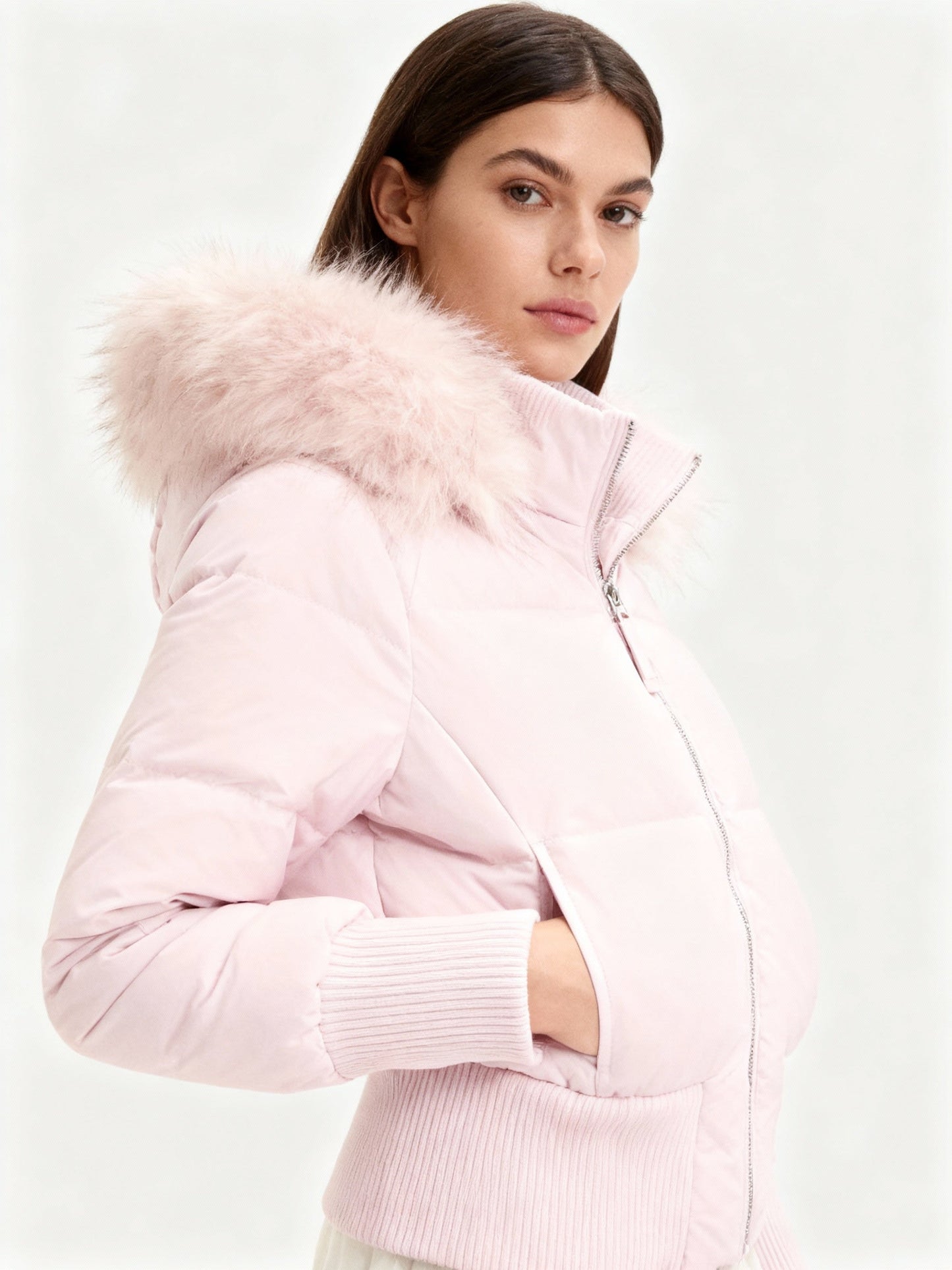 Street-wave Women's Quilted Winter Jacket Warm Lightweight With Removable Hood For Cold Weather Chic Style