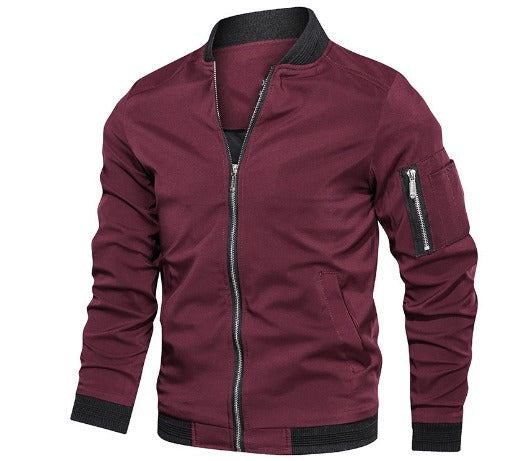 Street-Wave Lightweight Bomber Jacket Polyester for Men - Practical, Versatile Outerwear, Everyday Comfort