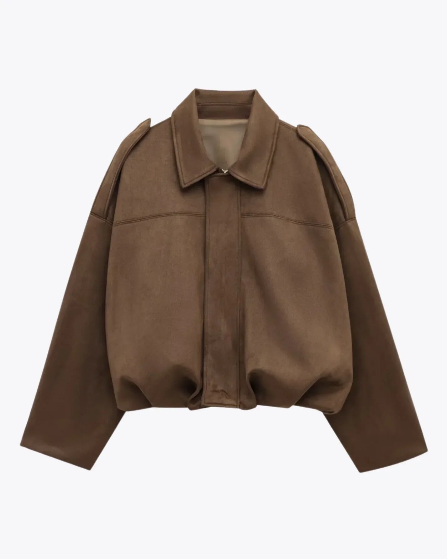 Street-wave Oversized Vegan Suede Jacket for Women with Relaxed Streetwear Fit and Mobility