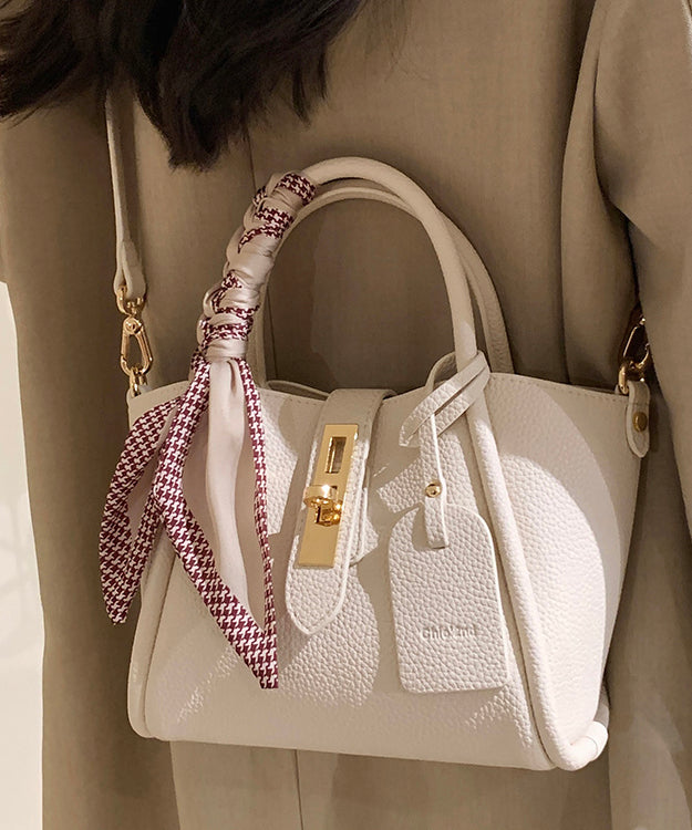 Sac bandoulière tendance en similicuir beige résistant - Street-Wave