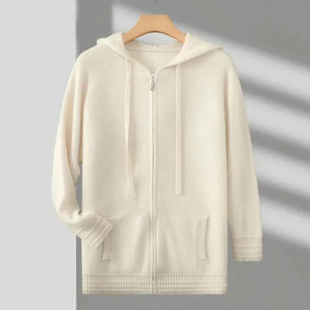 Waylynn Merino Wool Full Zip Sweater For Unisex Everyday Comfort