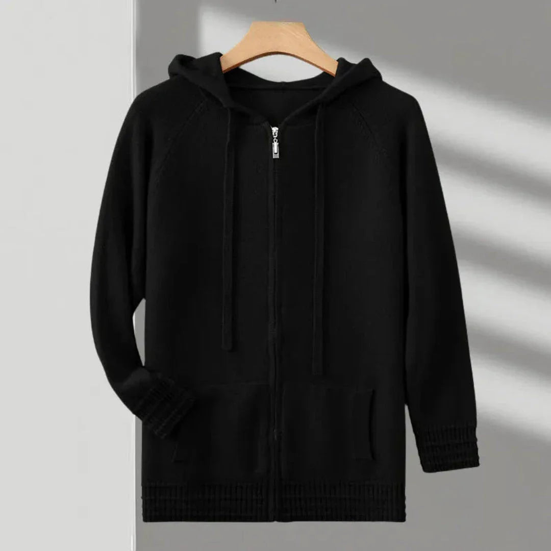Waylynn Merino Wool Full Zip Sweater For Unisex Everyday Comfort