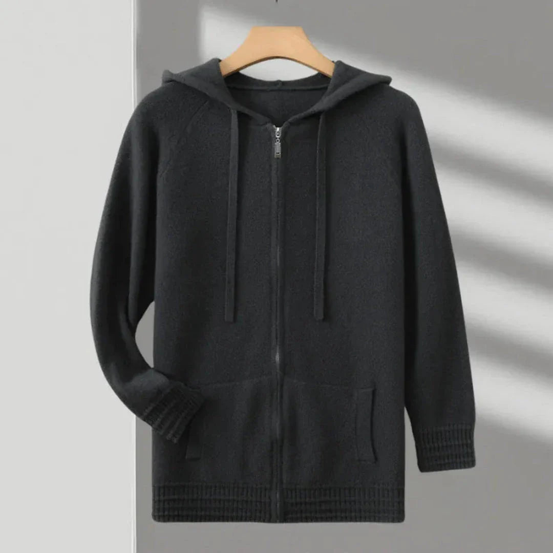 Waylynn Merino Wool Full Zip Sweater For Unisex Everyday Comfort