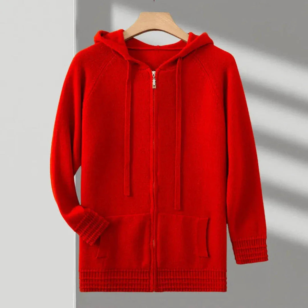 Waylynn Merino Wool Full Zip Sweater For Unisex Everyday Comfort