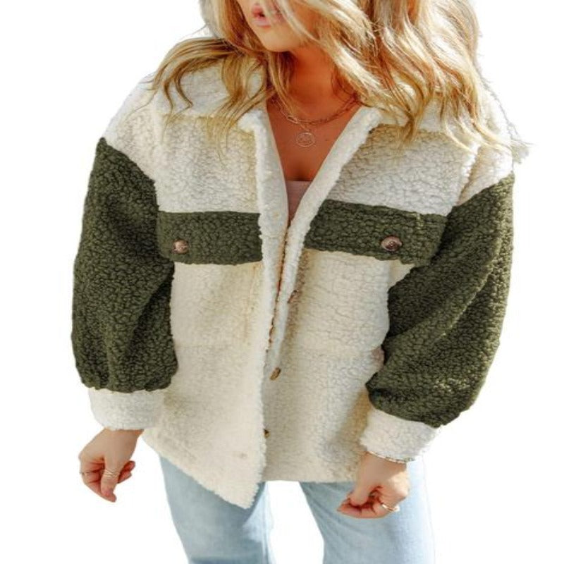 Street Wave Women's Sherpa Cardigan, Cozy Warmth, Durable Comfort, Winter Trend Wear, Orthopedic Inspired