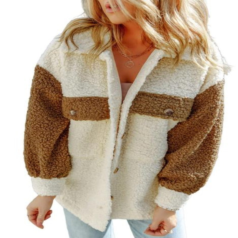 Street Wave Women's Sherpa Cardigan, Cozy Warmth, Durable Comfort, Winter Trend Wear, Orthopedic Inspired