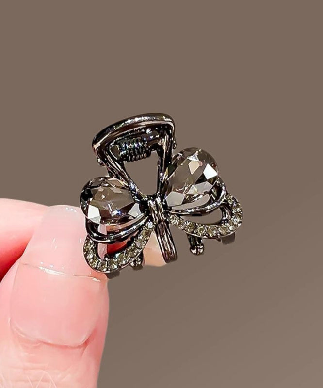 Épingle à cheveux en alliage noir fin avec cristal de zircon - Street-Wave