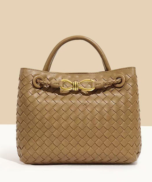 Sac fourre-tout en cuir kaki fin et durable - Street-Wave