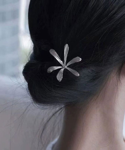 Épingle à cheveux en soie fine et cuivre poncé en magnolia - Street-Wave