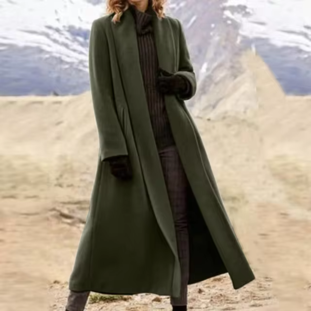 Street-wave Womens Wool Coat Long Overcoat For Women Effortless Chic Comfort Warmth