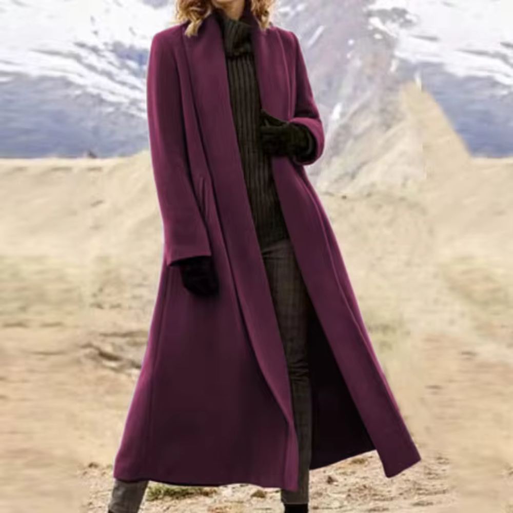 Street-wave Womens Wool Coat Long Overcoat For Women Effortless Chic Comfort Warmth