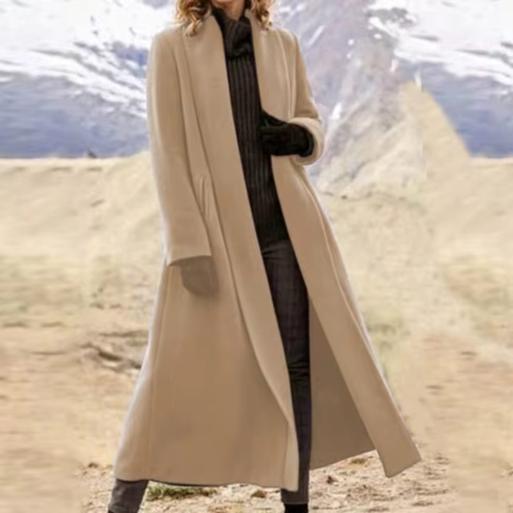 Street-wave Womens Wool Coat Long Overcoat For Women Effortless Chic Comfort Warmth